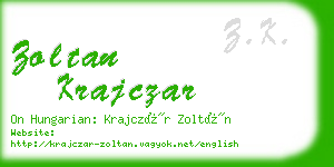 zoltan krajczar business card